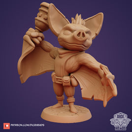 Zoontails - DHZ1009 - Bat-Folk Grave Cleric - 30mm - Resin - As shown With Base