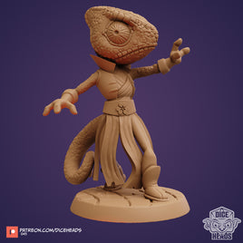 Zoontails - DHZ1045 - Chameleon Sorcerer - 45mm - Resin - As shown With Base