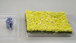 JHT - Wild Chrysanthemum Hand-Torn Flower Clusters - Self Adhesive Grass Tufts - 10mm x 58mm x 85mm