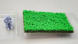 JHT - Green Weiyang Hand-Torn Flower Clusters - Self Adhesive Grass Tufts - 10mm x 58mm x 85mm