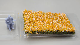 JHT - White Chrysanthemum Hand-Torn Flower Clusters - Self Adhesive Grass Tufts - 10mm x 58mm x 85mm