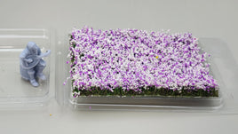 JHT - Lavender Hand-Torn Flower Clusters - Self Adhesive Grass Tufts - 10mm x 58mm x 85mm