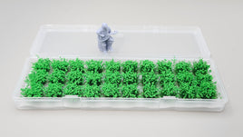 JHT - Green Weiyang Flower Clusters - Self Adhesive Grass Tufts - 10mm height x 9mm base