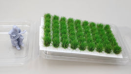 JHT - Summer Green Model Grass Clusters - Self Adhesive Grass Tufts - 8mm height x 4mm base