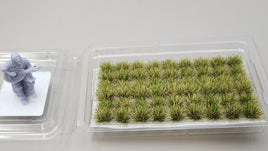 JHT - Autumn Green Model Grass Clusters - Self Adhesive Grass Tufts - 8mm height x 4mm base