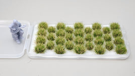 JHT - Autumn Green Model Grass Clusters - Self Adhesive Grass Tufts - 8mm height x 10/14mm base