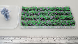 JHT - Astragalus  Strip Flower Cluster - Self Adhesive Grass Tufts - 8mm height x 108mm long 4per pack