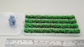 JHT - Green Weiyang Strip Flower Cluster - Self Adhesive Grass Tufts - 8mm height x 108mm long 4per pack