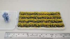 JHT - Orange Heather Strip Flower Cluster - Self Adhesive Grass Tufts - 8mm height x 108mm long 4per pack