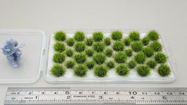 JHT - Spring Green Model Grass Clusters - Self Adhesive Grass Tufts - 8mm height 3/9mm base