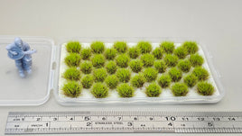 JHT - Grass Green Model Grass Clusters - Self Adhesive Grass Tufts - 8mm height x 3/9mm base