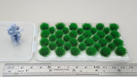 JHT - Medium Green Model Grass Clusters - Self Adhesive Grass Tufts - 8mm height x 3/9mm base