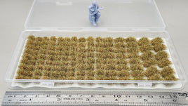 JHT - Autumn Yellow Model Grass Clusters - Self Adhesive Grass Tufts - 5mm height x 8/10mm round, 8x12mm/10x15mm oval base