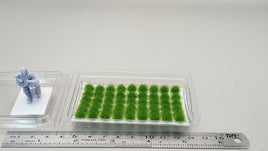 JHT - Spring Green Model Grass Clusters - Self Adhesive Grass Tufts - 5mm height x 3mm round base