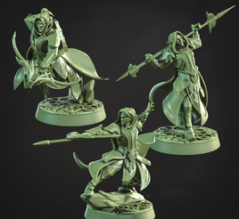 CastnPlay #835 Sunleaf Elven Archers (3 Miniature) - no Base - 32mm