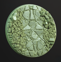 CastnPlay #837c 50mm Elvish Grove Bases (4 Miniatures)