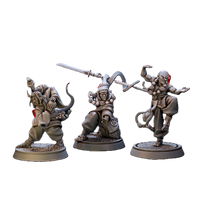CastnPlay #898 Shaolin Monks (3 Miniature) - No Base - 32mm