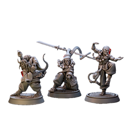 CastnPlay #898 Shaolin Monks (3 Miniature) - No Base - 32mm
