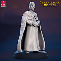 STL - SO_07 - Serenissima Obscura Doge Leonardo Loredan - w/Base - 32mm