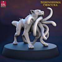 STL - SO_19 - Serenissima Obscura Mutated Animals Dog - w/Base - 32mm