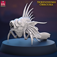 STL - SO_20 - Serenissima Obscura Mutated Animals Fish - w/Base - 32mm