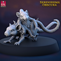 STL - SO_21 - Serenissima Obscura Mutated Animals Rat - w/Base - 32mm