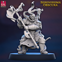 STL - SO_23 - Serenissima Obscura Paladin Shadow Warrior A - w/Base - 32mm