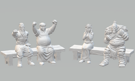 Tiny-Furniture TF-SP-22-28 Cheering Crowd #35 - UNPAINTED