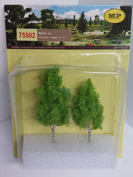 MP Scenery Products 75502 - HO scale - Birch Tree  3" to 4", 2/pk