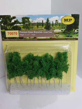 MP Scenery Products 70070 - Premium Green Branches  2" to 2.5", 14/pk