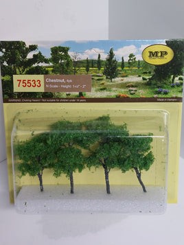 MP Scenery Products 75533 - N Scale - Chestnut Tree  1.5" to 2", 4/pk