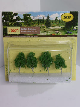 MP Scenery Products 75531 - N Scale - Mountain Gum Tree  1.5" to 2", 4/pk