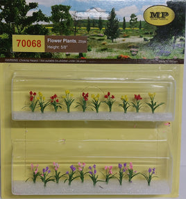 MP Scenery Products 70068 - HO Scale - Flowering Plants - 5/8" Height, 20/pk
