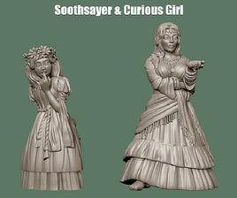 Tiny-Furniture - TF-F14p - Soothsayer Woman & Curious Girl - UNPAINTED