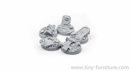Tiny-Furniture #TF229-1 - Bases 25mm - Village Cemetery - UNPAINTED