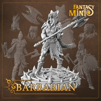 Fantasy Minis - FM14 - Female Barbarian 28mm