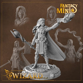Fantasy Minis - FM13 - Female Wizard 28mm