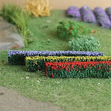 MP Scenery Products 70029 - HO Scale - Flower Hedges 5" x 3/8" x 5/8" H, 6/pk