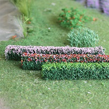 MP Scenery Products 70028 - HO Scale - Blossom Hedges 5" x 3/8" x 5/8" H, 6/pk