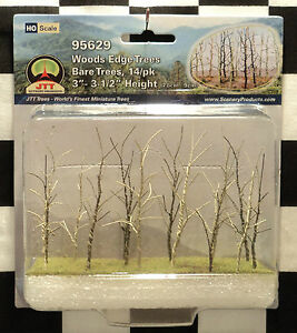 JTT Scenery Products 95629 - HO Scale - Bare Woods Edge Trees 3" - 3.5" 14/pk