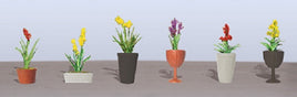 JTT Scenery Products 95567 - HO Scale - Potted Flower Plants #2 6/pk