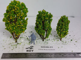 BDT Trees S0048-03 - All Scale - Four branch tree - Yellow, Light green - 10/pk