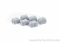 Tiny-Furniture #258 - Small Crates and Chests - UNPAINTED