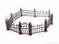 Tiny-Furniture #215 - Wrought Iron Fence - UNPAINTED