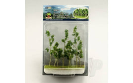 JTT Scenery Products 95621 - O Scale - Woods Edge Trees Green 4" - 5.5" 8/pk